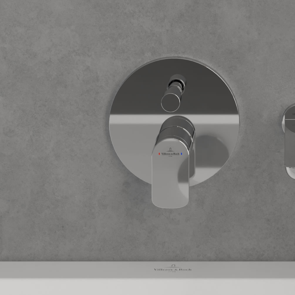 Lifestyle image of Villeroy & Boch O.Novo Chrome Dual Outlet Mixer Valve